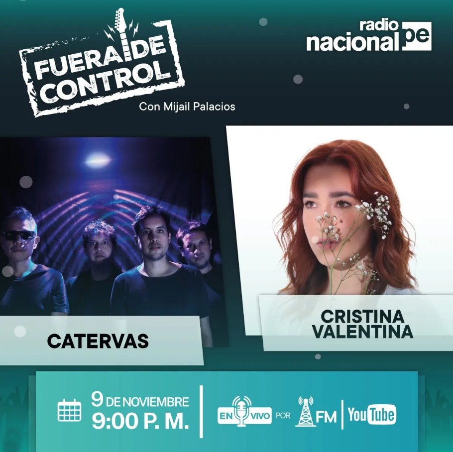 Sintoniza hoy <a href="/RadioNacionalFM/">Radio Nacional</a> !, estaremos presentes en el nuevo programa #FueraDeControl para conversar de nuestro concierto de mañana con <a href="/KinderBanda/">Kinder</a>, nuestro nuevo disco en vinilo y las tocadas que se vienen.
Radio Nacional FM / 9:00 p.m.🇵🇪🎙️