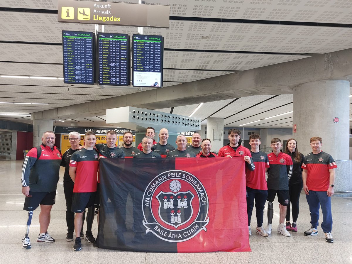 bfcdublin's tweet photo. Our Amputee Team have arrived in Spain ahead of their matches in the 2023 Amputee Champions League.
Group stage games this weekend (Irish times):
⚽️Fri 9.30am v @sahinbeybel
⚽️Fri 6.30pm v @Pompey
⚽️Sat 9.30am v @ParisFC
📺 All games streamed live 👇https://t.co/AOMN4q1JlD https://t.co/gOxjroOMNM