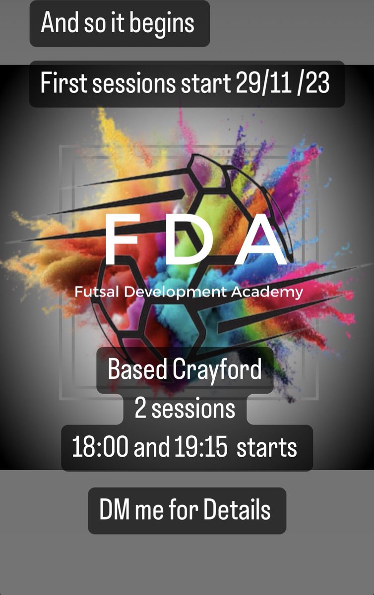 My new Futsal coaching business DM me for details times and places