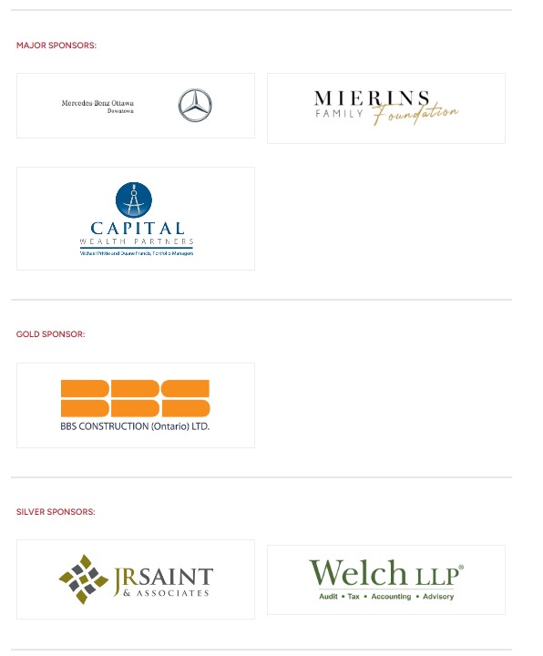 #ThankfulThursday - we're thankful for our wonderful returning sponsors: <a href="/MercedesBenzOtt/">Mercedes-Benz Ottawa Downtown</a>, Mierins Family Foundation, Capital Wealth Partners, BBS CONSTRUCTION (ONTARIO) LTD, Welch LLP and J.R. Saint &amp; Associates Insurance Agencies Ltd.
#SpreadCheerOTT #ThankYou
