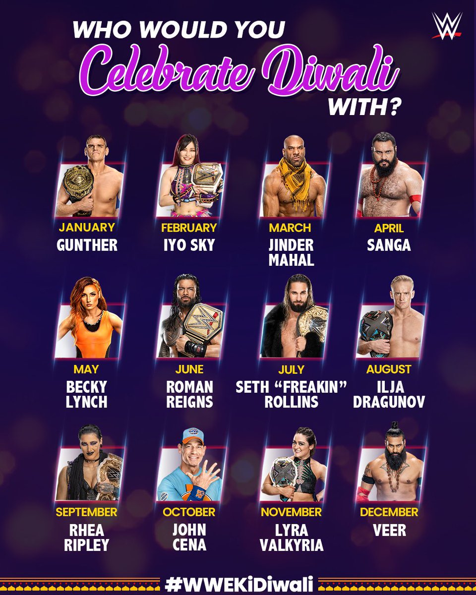 Your birth month = Your #Diwali friend! 

#WWEKiDiwali 🪔
