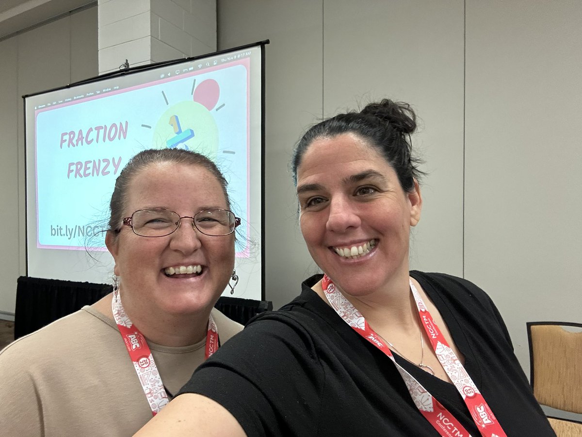 Getting ready to present at #NCCTM23 Fraction Frenzy with some tech flair!  Nikki Stamey and I are representing <a href="/BurkeCoSchools/">BCPS</a>
