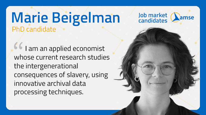 Meet Marie Beigelman #EconJobMarket candidate @amseaixmars. She works on the Development Economy, Political Economy, Economic History. Learn more about her➡️amse.site/Beigelman #EconTwitter @BglMarie