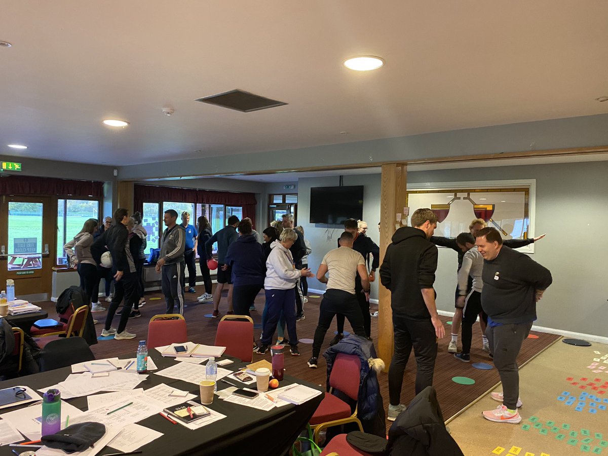 Our first PE Lead Conference is taking place at Crewe Vagrants with the brilliant @beccy_cresswell and @creatorvikki from @YourLiveWire  We have 30 staff from schools across C&N learning, contributing and networkand networking with each other.