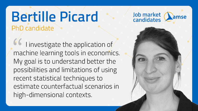 Meet Bertille Picard #EconJobMarket candidate @amseaixmars. She works on Machine learning for Causal inference, Inequalities, Experimental Economics, Labor Economics. Learn more about her➡️amse.site/Picard #EconTwitter @PicardBertille