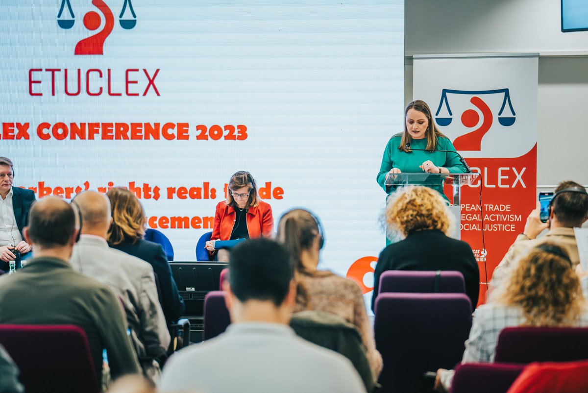 MonikaUhlerova's tweet image. 🇸🇰🇪🇺 Excited to be a part of the #NETLEX conference happening in #Bratislava! 🌐As we delve into the complexities of enforcing workers&apos; rights in the current landscape, I had the honor of opening the event alongside @IsaSchoemann from @etuc and @CosminBoiangiu from the European…