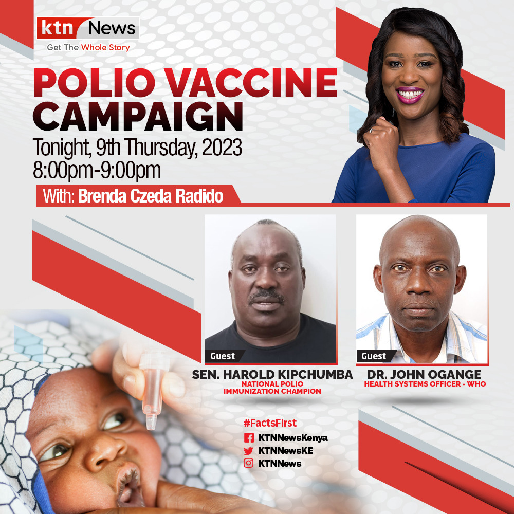 Polio is still a threat in Kenya following confirmation of a Polio outbreak in Garissa County. It has no cure and can only be eradicated through vaccination. The Ministry of Health will be conducting a Polio Vaccination campaign in high risk counties starting this Saturday 11th