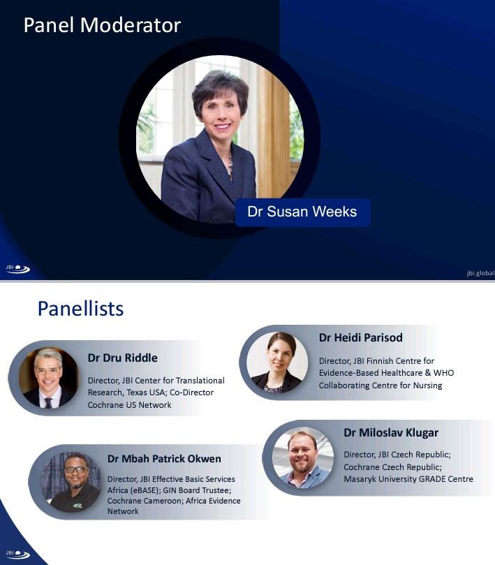 ebase_africa's tweet photo. @ebase_africa Team Lead @okwen will be reflecting on the collaborations within networks in the global evidence community with fantastic evidence leaders . This is based on knowledge generated from global JBI-affiliated groups. You do not want to miss this session.”
@JBIEBHC https://t.co/y0PyhoY3qy