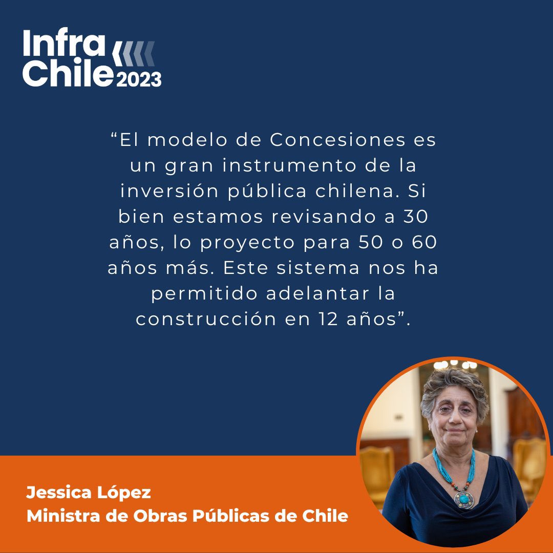 CPI (@consejo_cpi) on Twitter photo #InfraChile La Ministra de Obras Públicas <a href="/jlopezsaffie/">Jessica López Saffie</a>, inauguró con gran convocatoria de la industria de la infraestructura el Encuentro Asociación Pública - Privada: Sistema de Concesiones al 2050. Lo que se busca es reflexionar sobre losdesafíos para las próximas 3 décadas #InfraChile La Ministra de Obras Públicas <a href="/jlopezsaffie/">Jessica López Saffie</a>, inauguró con gran convocatoria de la industria de la infraestructura el Encuentro Asociación Pública - Privada: Sistema de Concesiones al 2050. Lo que se busca es reflexionar sobre losdesafíos para las próximas 3 décadas