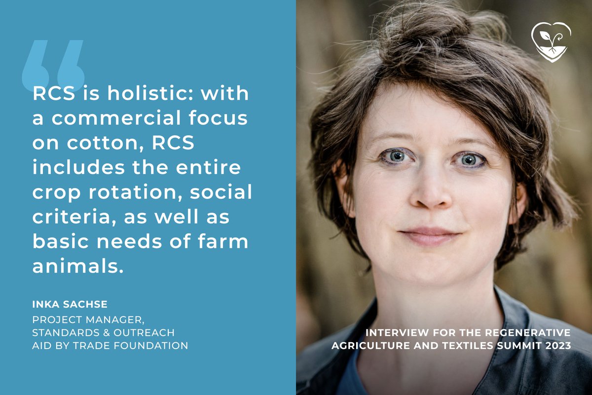🌍Our colleague Inka, expert on #regenerativeagriculture &amp; #soilhealth, held an interview about our newest family member #RCS: lnkd.in/e9QiAMQy! But wait, there's more📣 Mark your calendars for the Regen Agri &amp; Textiles Summit in Washington next week to meet Inka in person