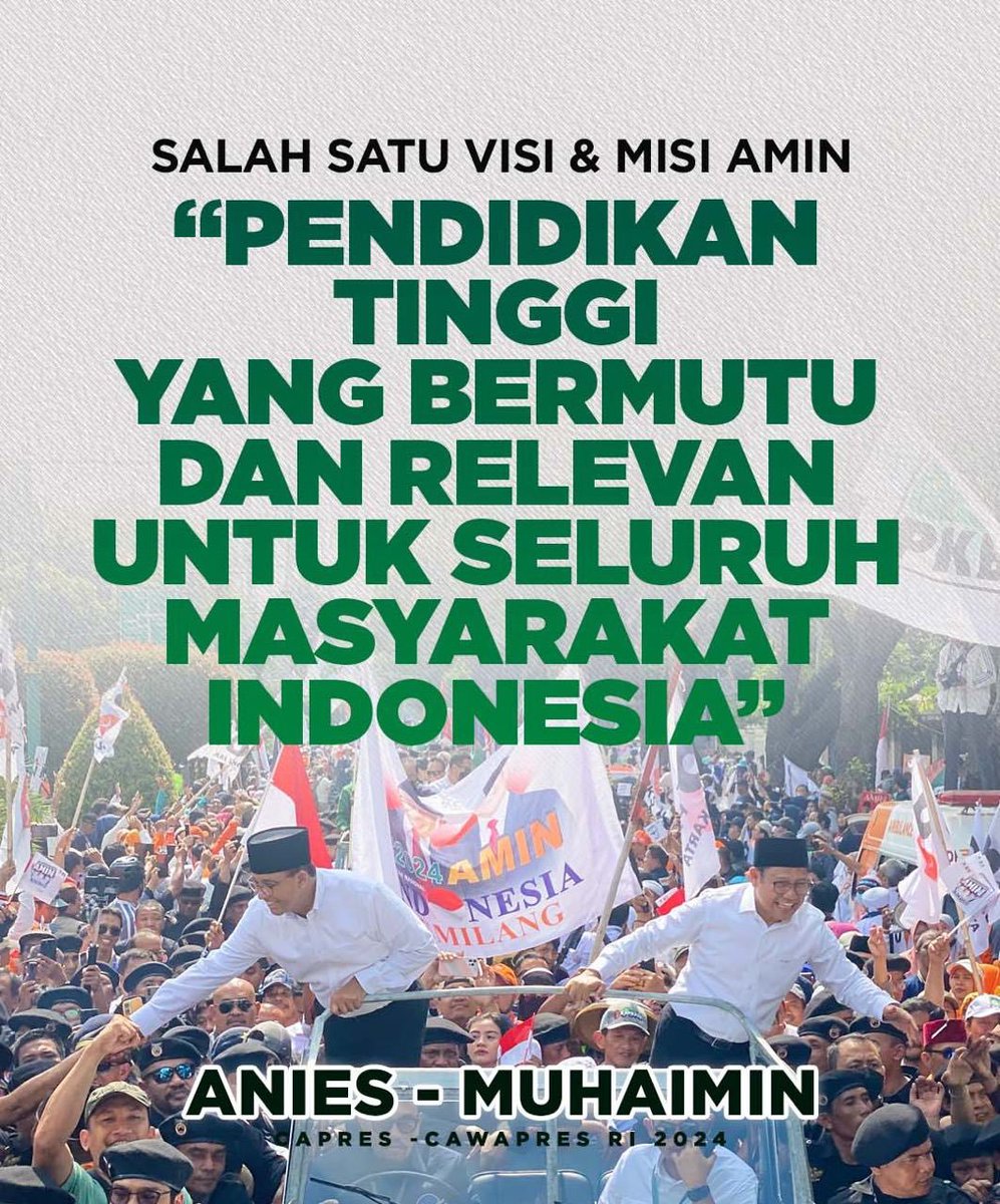bang_err's tweet photo. Gus Imin, Alokasi 20 % APBN untuk pendidikan sifatnya “wajib” untuk mendorong peningkatan kualitas SDM.

#AMINPeduliPendidikan
#AniesMuhaimin2024

@cakimiNOW
@DPP_PKB https://t.co/xWZCIjwU9U