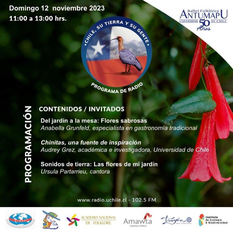 🐜🐝Audrey Grez estará en "Chile su Tierra y su Gente" hablando sobre el valor de los insectos, y especialmente las chinitas🐞
📍Domingo 12, 11 hrs en radio.uchile.cl/senal-en-vivo/