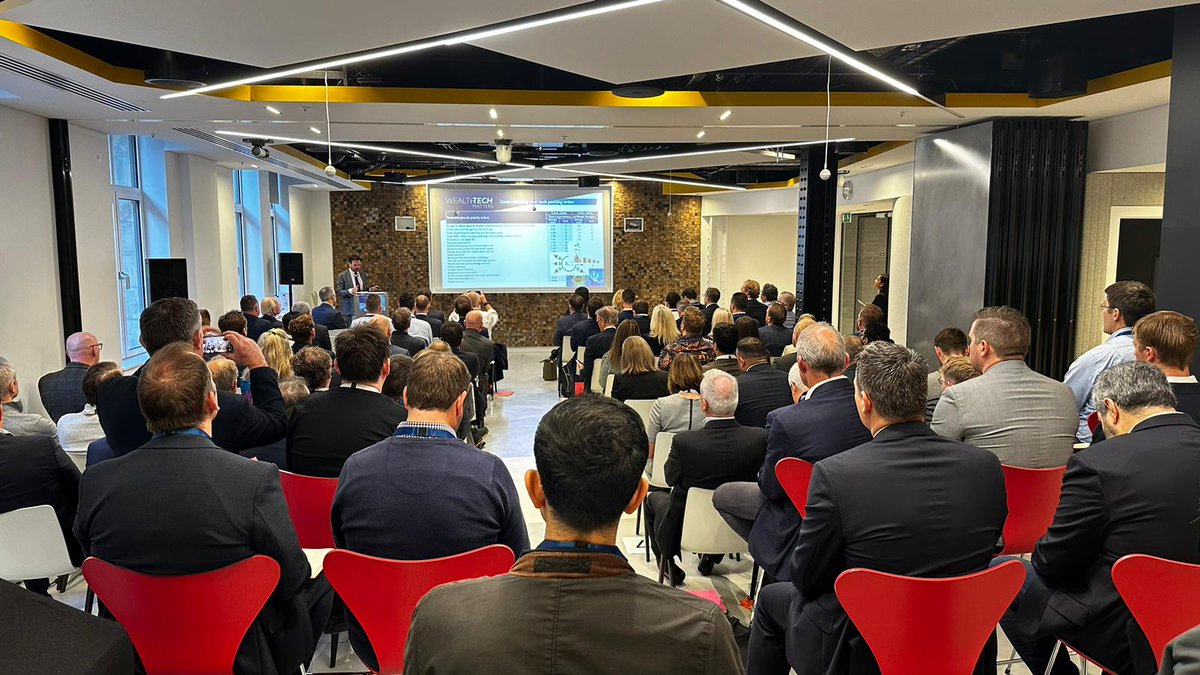 OwenJamesFS's tweet image. Today we are here at #WealthTechMatters The Business with our event partners @TheWealthMosaic at @SEIInvestments London having under the roof 50 COOs, CTOs, CIOs and their teams from the top Wealth Managers, Private Banks, DFMs, Advisers and MFOs.