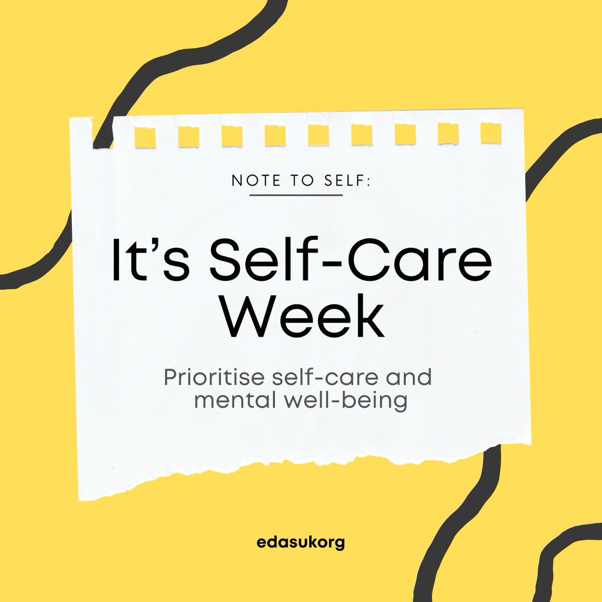 edasukorg's tweet photo. 13-19 November is #SelfCareWeek, an opportunity to highlight how important self-care is and how we can prioritise taking care of our well-being. Remember, you're a priority too. Be kind to yourself 🌻 https://t.co/vUczgSWx8d