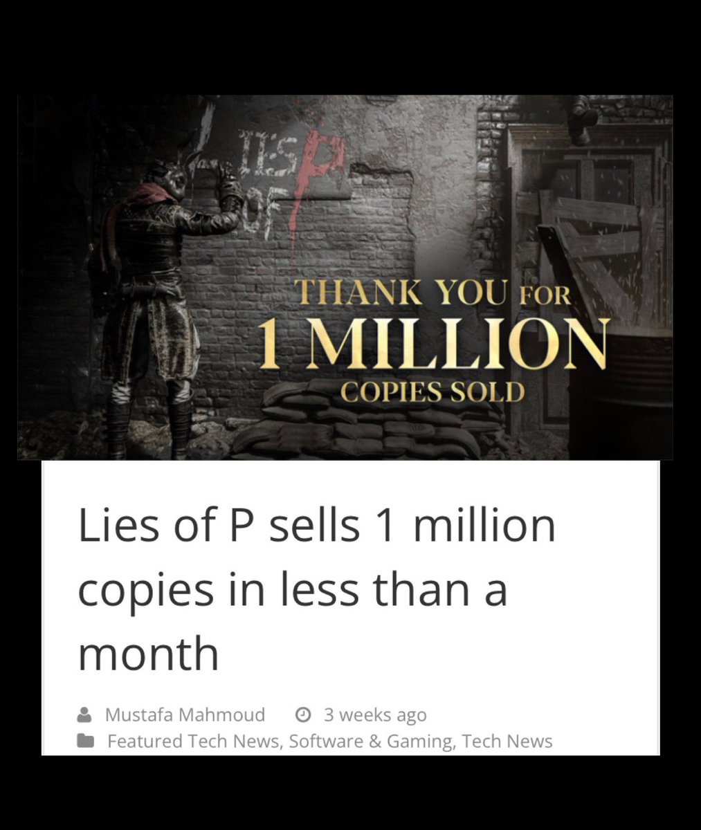 Lies of P passes 1 million units sold