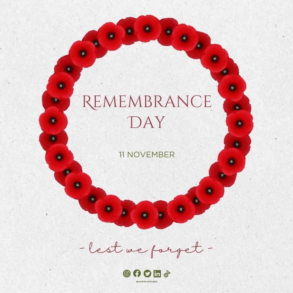 As we approach Rememberance Day on Sunday, we'd like to dedicate this post to all those who lost their lives in both world wars along with other conflicts in the world. Are you doing anything special to commemorate the special day? #rememberanceday #november11th  #webstrainingltd