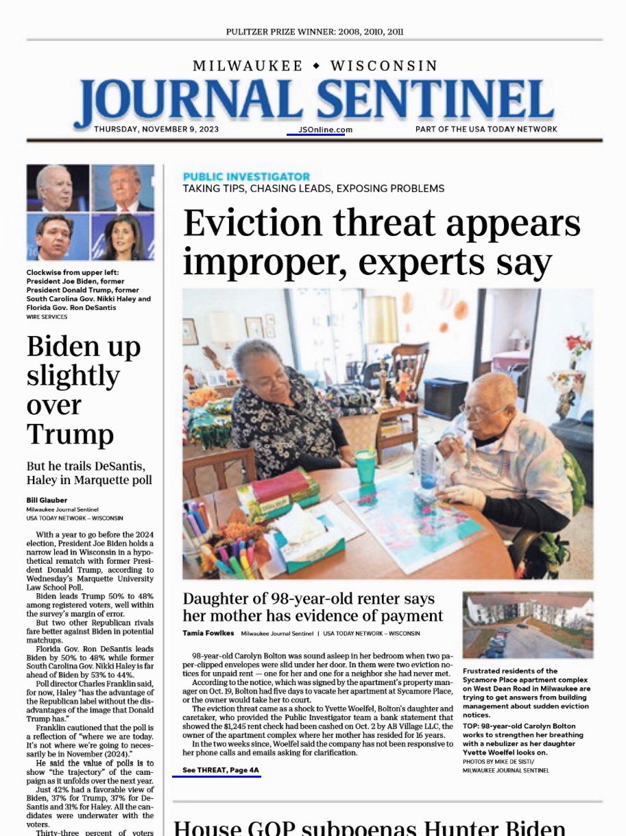 tamia fowlkes on X: “For today’s print edition of Journal Sentinel