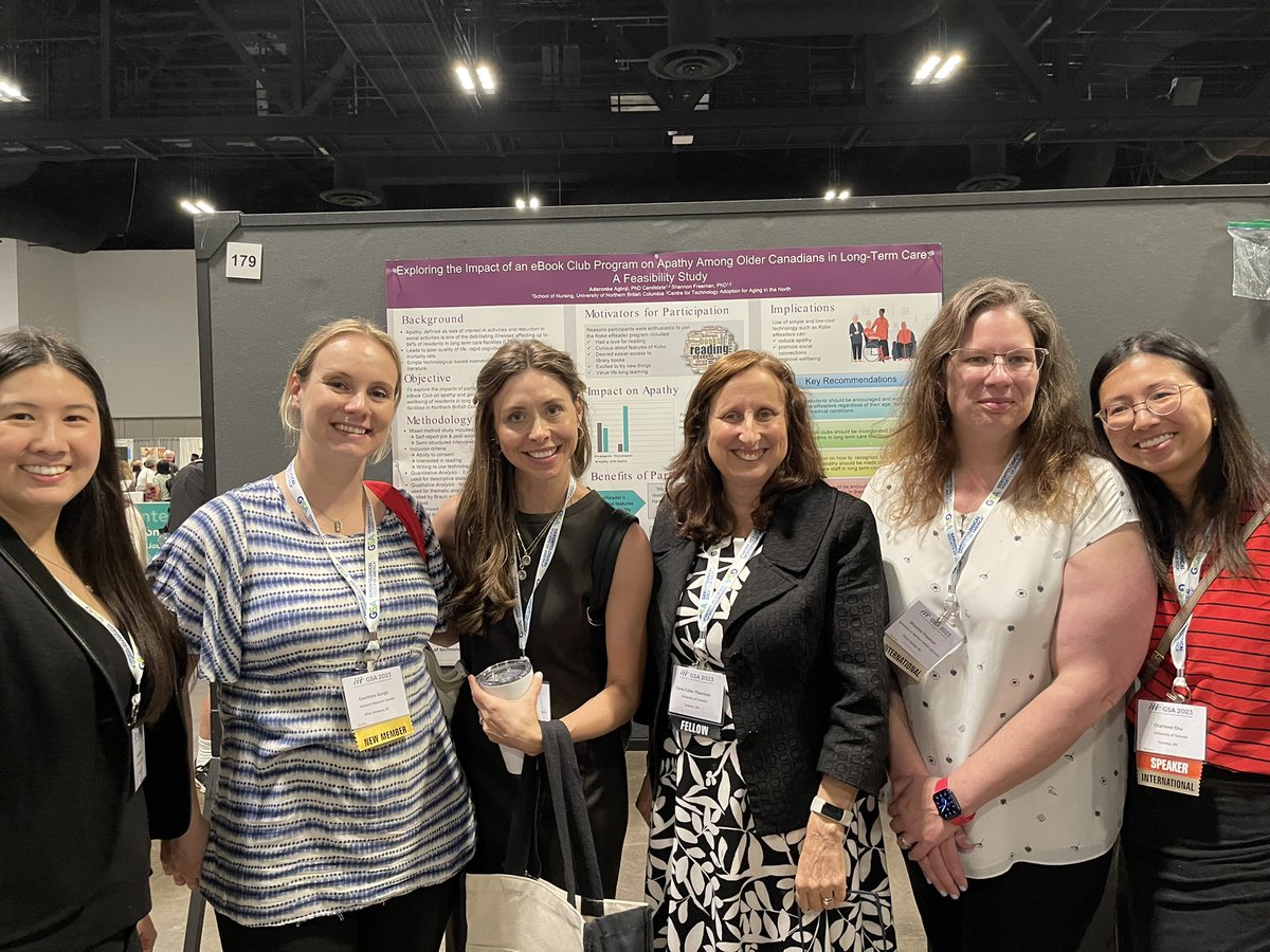☀️#GSA2023 poster session yesterday about #DigitalAgeism (team: @Shehroz_SKhan @Amanda__Grenier @DrKateLeslie @RahimiSamira) and symposium tmw about Agetech and #ethics w @ollie_pei @JimMannBC @researcher_jen @SixsmithJudith