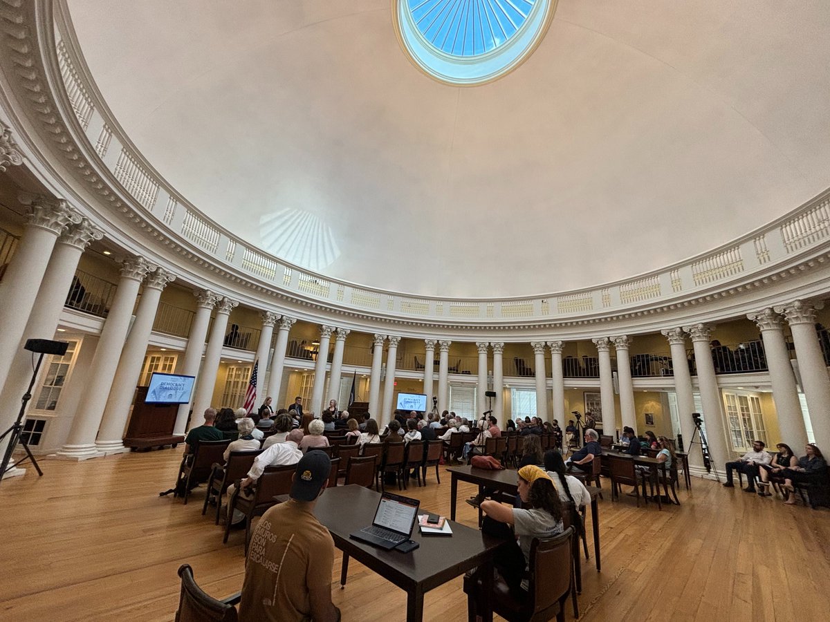 Thank you to everyone who attended our #DemocracyDialogues event, “Free speech at universities,” today at UVA's Rotunda, cosponsored by @UVADemocracy!