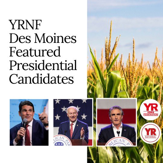 We’re only two days away from the @yrnational National Fall Meeting in Des Moines. We’re excited to host @RyanBinkley @AsaHutchinson @DougBurgum on Saturday!
