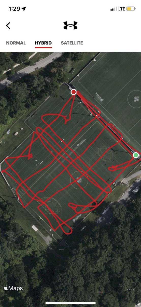 Incase you were wondering, it’s exactly a mile walk to paint two men’s lacrosse fields side by side <a href="/Towson_MLAX/">TU Men's Lacrosse</a>