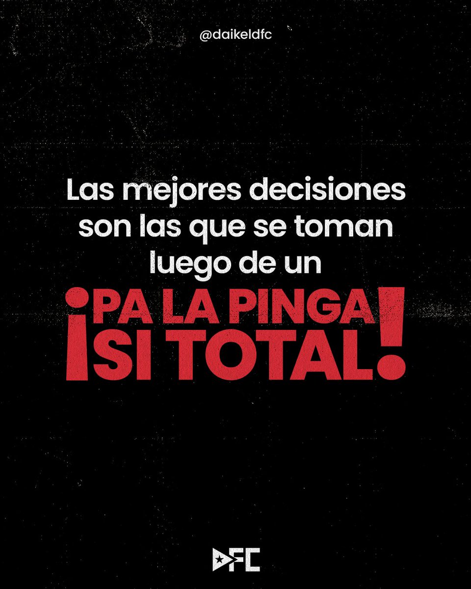 [6/10]

Las mejores decisiones son las que se toman luego de un «¡Pa la pinga!, si total».