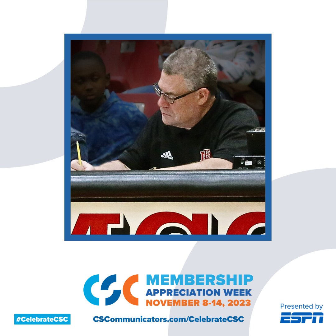 We would like to #CelebrateCSC by thanking our only SID, David Rosinski, for the countless hours he puts in as the stat-keeping, story-writing, roster-making, media guide-forming, media-contacting, website-updating, game personnel-hiring, picture-organizing &amp; more guy he is!