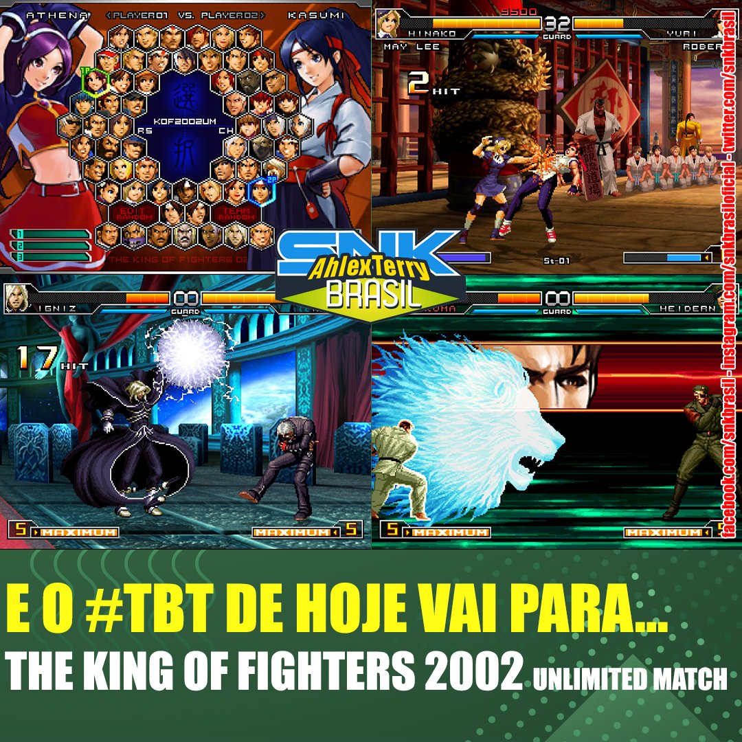 AhlexTerry's tweet image. E o nosso #TBT de hoje vai para: The King of Fighters 2002 Unlimited Match.

Esse jogaço com cara de  mugen é extremamente divertido e viciante.
Como não gosto do KOF 2002 Vanilla, esse veio para quebrar tudo! A versão UM é muito melhor que a original!

#TBTSNKBrasil #KOF2002UM