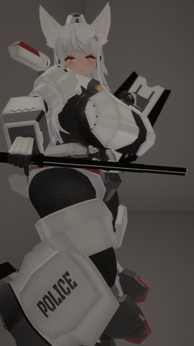 テストをお任せされたMiyakonさん(Miyakon Custom Factory)のPS-23スーツ、胸や腕装甲を外してもピッチリスーツがとても映えるのでよきです…!

#MCF_VRC 