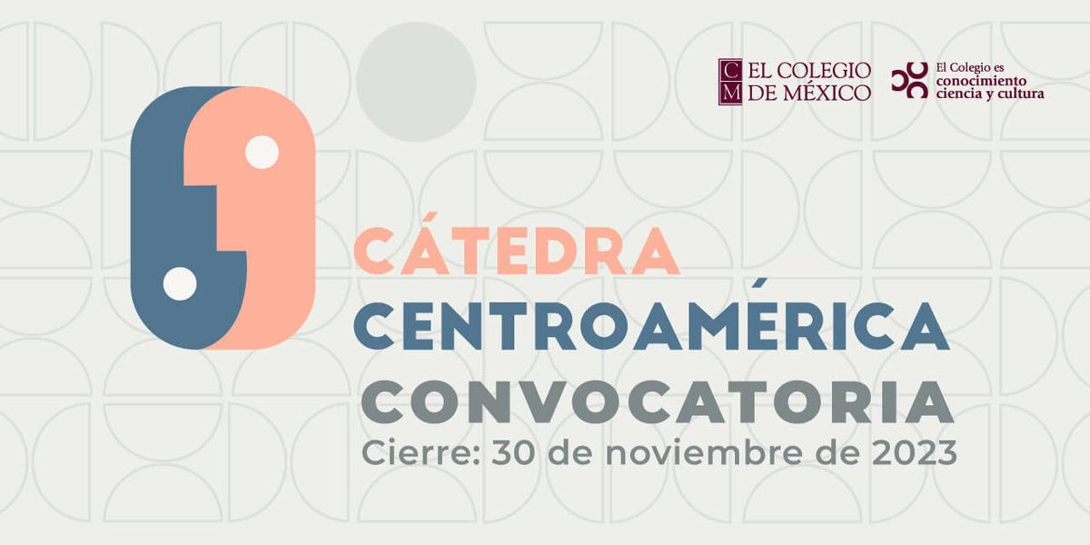 Convocamos a investigadores/as a concursar por la titularidad de la Cátedra #Centroamérica 2024. Las personas interesadas deberán ser nacionales de algún país centroamericano y encontrarse en situación de vulnerabilidad laboral y personal por razones políticas.

💻 Convocatoria