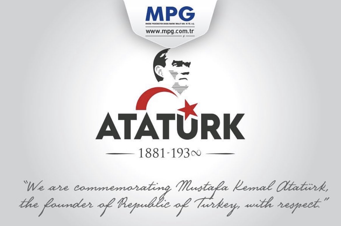 “Cumhuriyetimizin banisi Gazi Mustafa Kemal Atatürk’ü vefatının yıl dönümünde rahmet ve saygıyla anıyoruz. / We are commemorating #MustafaKemalAtaturk, the founder of Republic of Turkey, with respect” 

#10kasım 
#10Kasım1938 
#UmudumuzSonsuz 
#ÖlümBileSilemediSeni