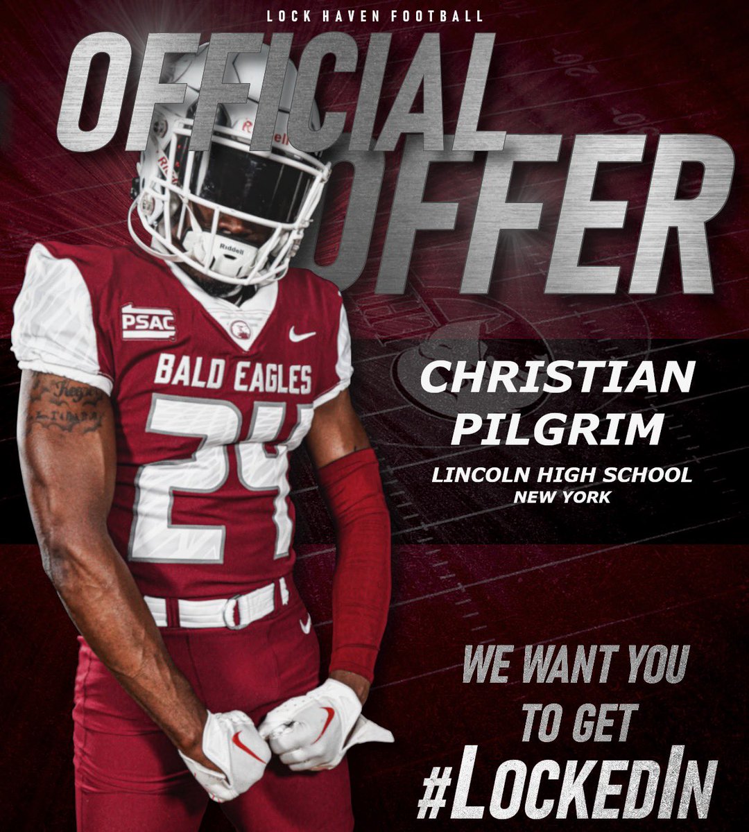 Christian Pilgrim (@christianpilg15) on Twitter photo AGTG after a great conversation with <a href="/CoachMattSully/">Matt Sullivan</a> I am blessed to have received my first offer from Lock Haven University <a href="/oc_lincoln/">coachOCLincoln</a> <a href="/Paul_Litvak/">Coach Litvak</a> <a href="/coach_D_lincoln/">Joe DeSiena</a> AGTG after a great conversation with <a href="/CoachMattSully/">Matt Sullivan</a> I am blessed to have received my first offer from Lock Haven University <a href="/oc_lincoln/">coachOCLincoln</a> <a href="/Paul_Litvak/">Coach Litvak</a> <a href="/coach_D_lincoln/">Joe DeSiena</a>