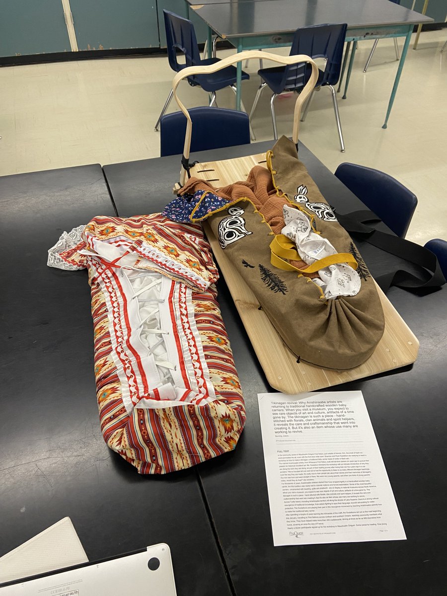 Great time guest-speaking a learning circle with our ChildDev12 Class. Brought in Anna's tikinagan, fam photos  &amp; stories, and expert materials to pass on traditional Anishinaabe teachings. Lots of Qs and laughs sharing the new parent experience! <a href="/deltasd37/">DeltaSchoolDistrict</a> <a href="/delview/">Delview Secondary</a> <a href="/IndigEdSD37/">Indigenous Ed SD37</a>