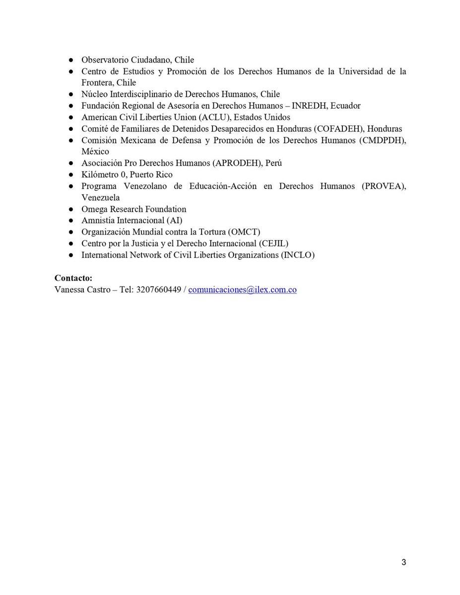 #COMUNICADOCONJUNTO | Hoy se realizará en Washington DC la audiencia regional ante la Comisión Interamericana de Derechos Humanos (CIDH) y 23 organizaciones de América Latina nos unimos para denunciar el abuso de los estados ante el incremento del uso de armas letales.