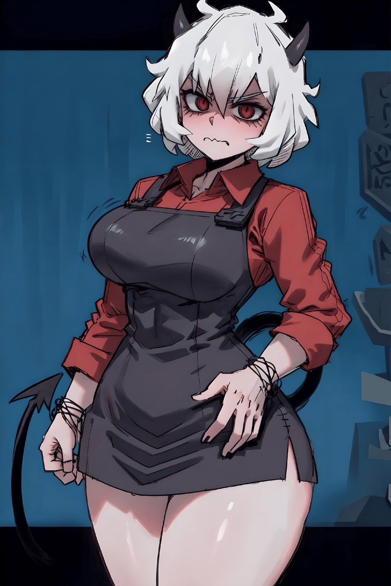 DeviIITrigger's tweet photo. #malina #Helltaker #art #anime #AI #aigirls https://t.co/0SMiFC7R6j