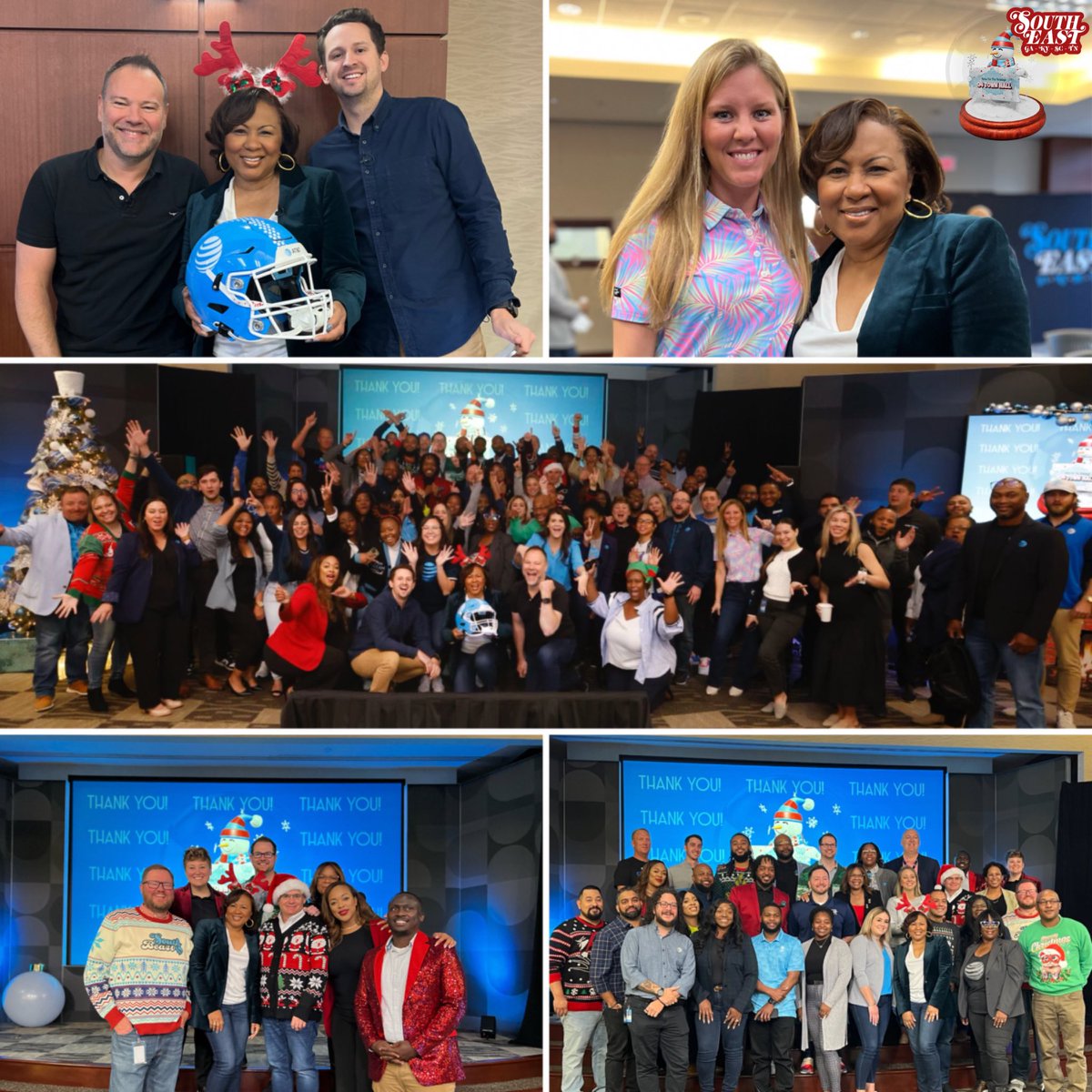 That's a wrap on our #SES Q4 Town Hall🎉, & oh, what a blast it was! A HUGE shoutout to our incredible team, partners, & our Advertising fam for showcasing the #5G helmet! We're all set to crush Q4 & amplify our purpose! Who are we?… #SouthBEAST #WorkHard #PlayHard #LifeAtAtt