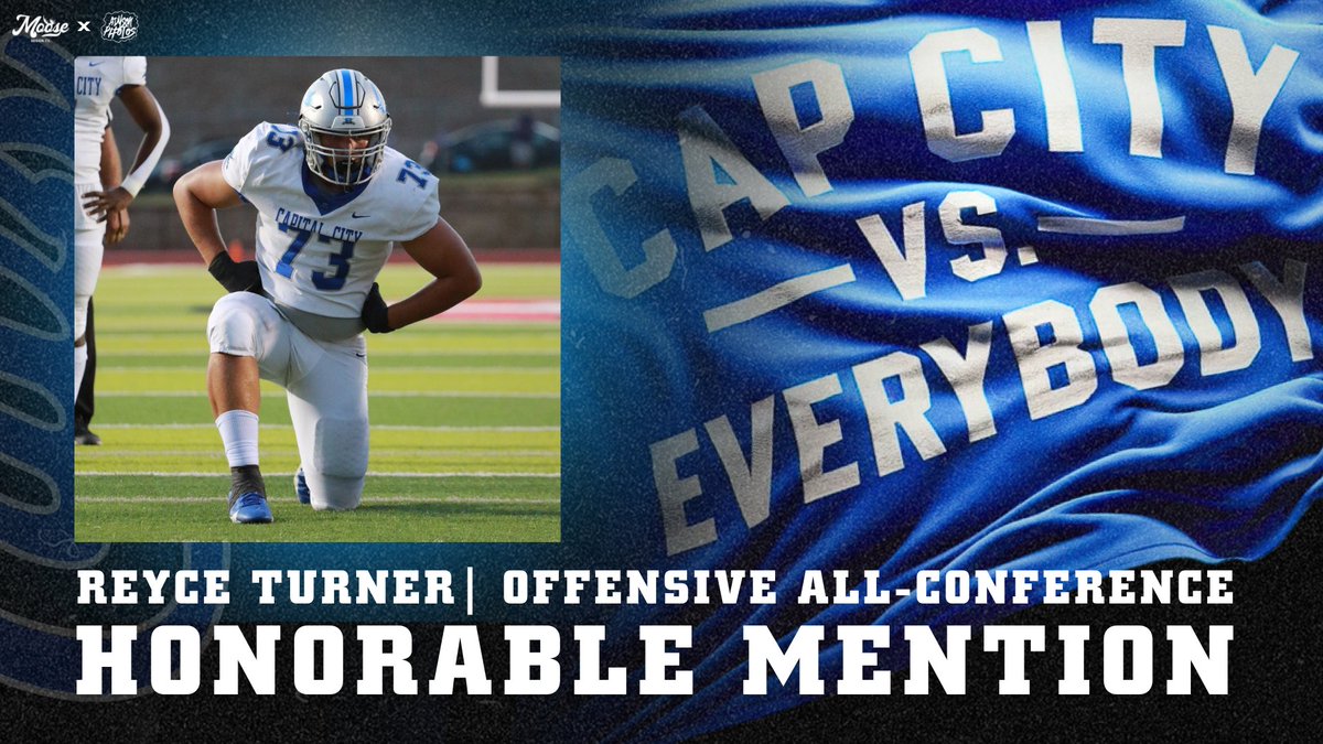 Congratulations to our CMAC All-Conference Offensive Players who received honorable mentions:
Honorable Mention: Isaiah Franklin (WR)
Honorable Mention: Reyce Turner (OL)
Honorable Mention: Andy Cubilla (OL)