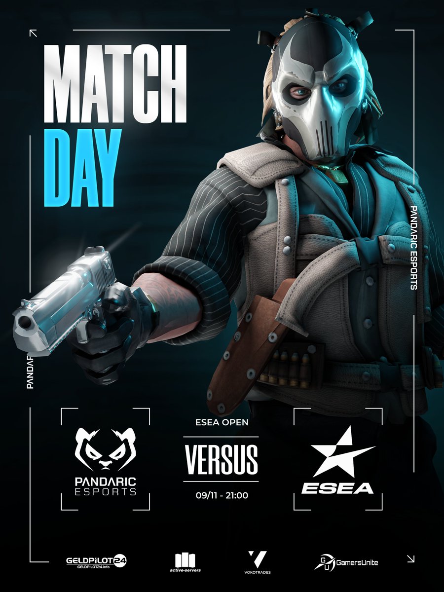 [Matchday]
Unser Team Aces tritt in der <a href="/ESEA/">ESEA League</a> Open an und steht aktuell 3:2! 🐼

Heute wollen sie ihren Stand ausbauen und mit einem Sieg den Abend beenden! 🔥

Pandaric eSports 🆚 Coffeeshopesprt

📅09.11. - 21:00Uhr
📺twitch.tv/Alez_de
🎙️<a href="/Alez_csgo/">Aléz</a>