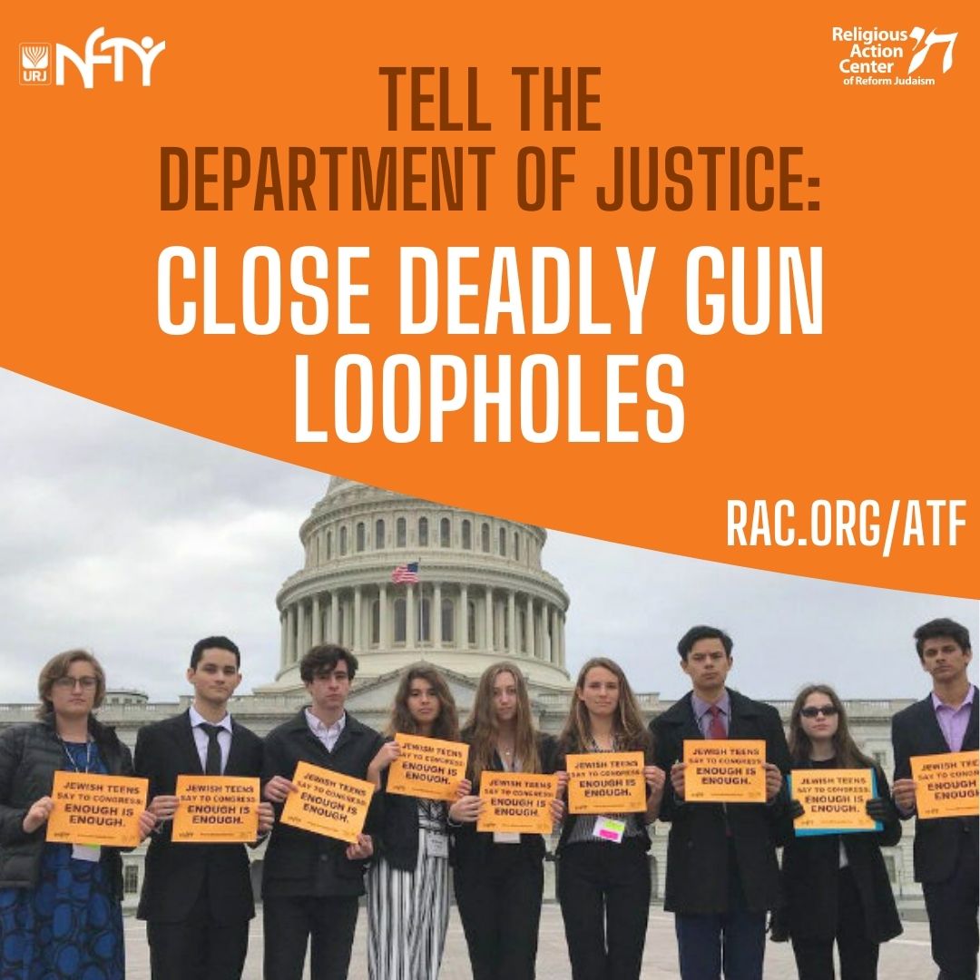 1 in 5 legal gun sales happen without background checks due to loopholes in current federal law. Now @TheJusticeDept has proposed a new rule to expand background checks & close deadly loopholes. Support this rule by submitting a comment at RAC.org/ATF by December 7th