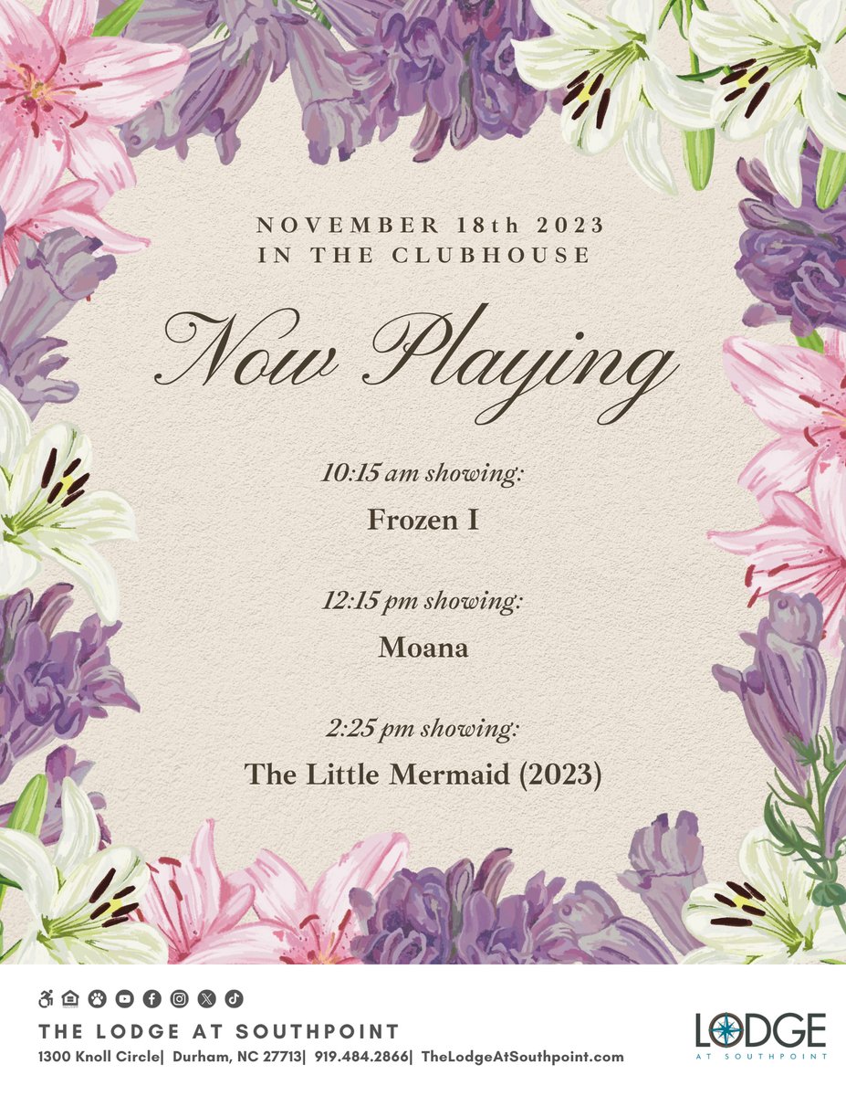 lodgesouthpoint's tweet image. Join us for #NationalPrincessDay. We will be showing princess movies all day Saturday 11/18 in the movie theater! 🍿 Can’t wait to see you! #LASP #WillowBridgePC #MovieDay #PrincessDay