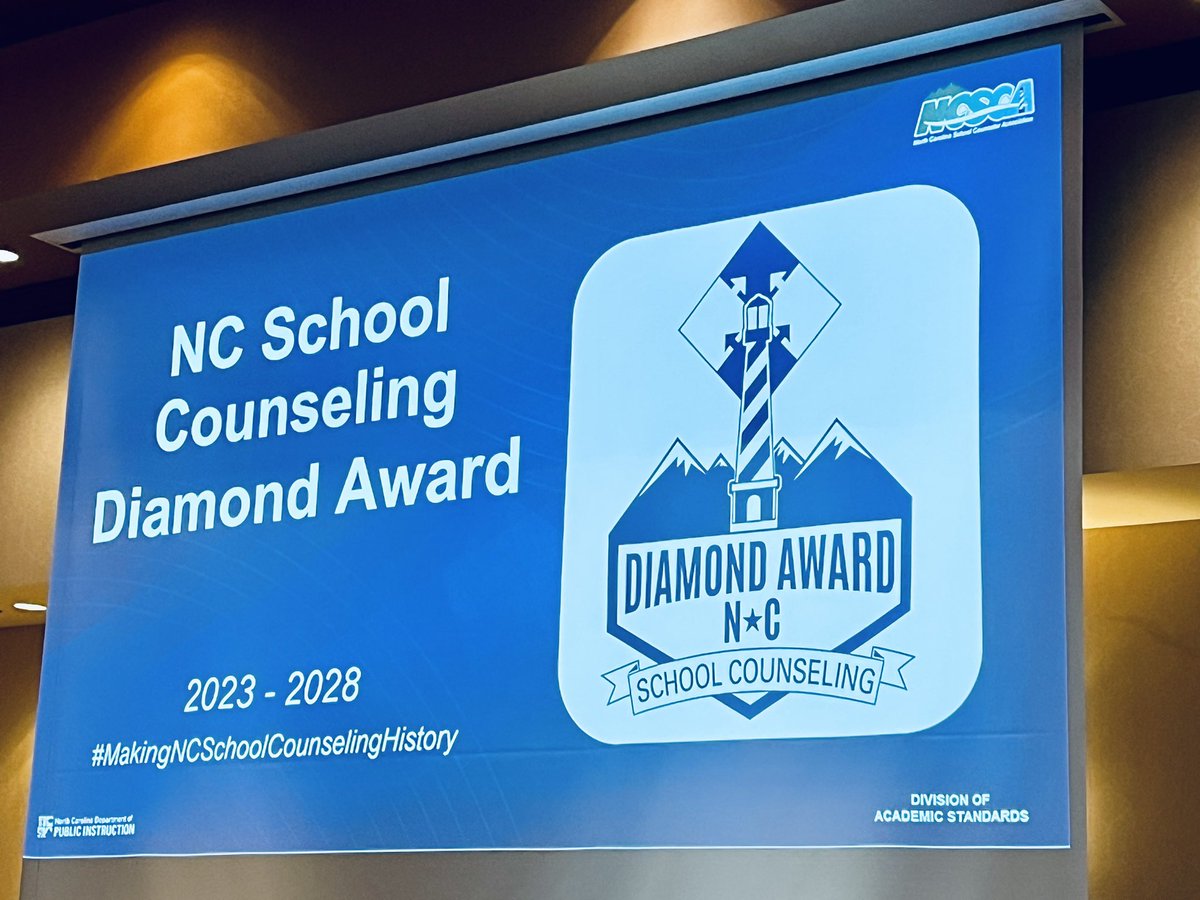 Great day of learning at the NCSCA conference with this great group of school counselors from <a href="/ChathamCoSch/">Chatham County Schools</a>! Honored to accept the Diamond award alongside <a href="/Counselor_SCE/">Teresa Meadows</a> Teresa Meadows. Such dedication to the wellbeing of our students and staff!