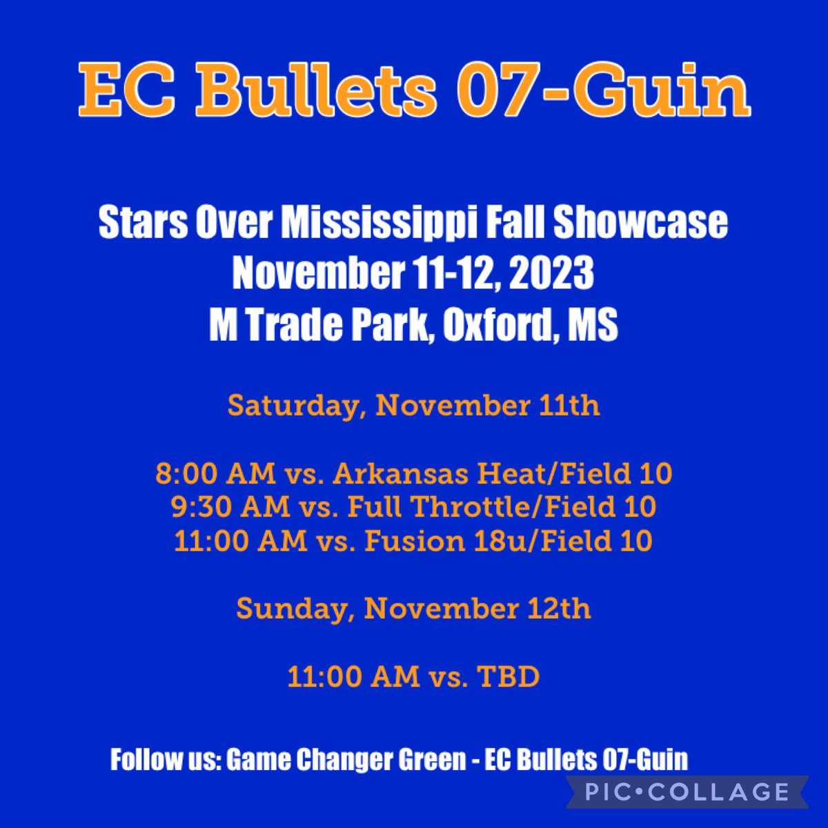 Here is our schedule for THIS WEEKEND at Stars Over Mississippi in Oxford.  Come check us out!