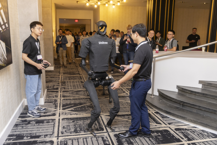 Some of our favorite moments from the demos this week as @CoRL comes to a close. Photos by <a href="/photorushin/">📸 Terence RUSHin 📸</a>. <a href="/gtcomputing/">Georgia Tech Computing</a> <a href="/GTrobotics/">Robotics@GT</a>