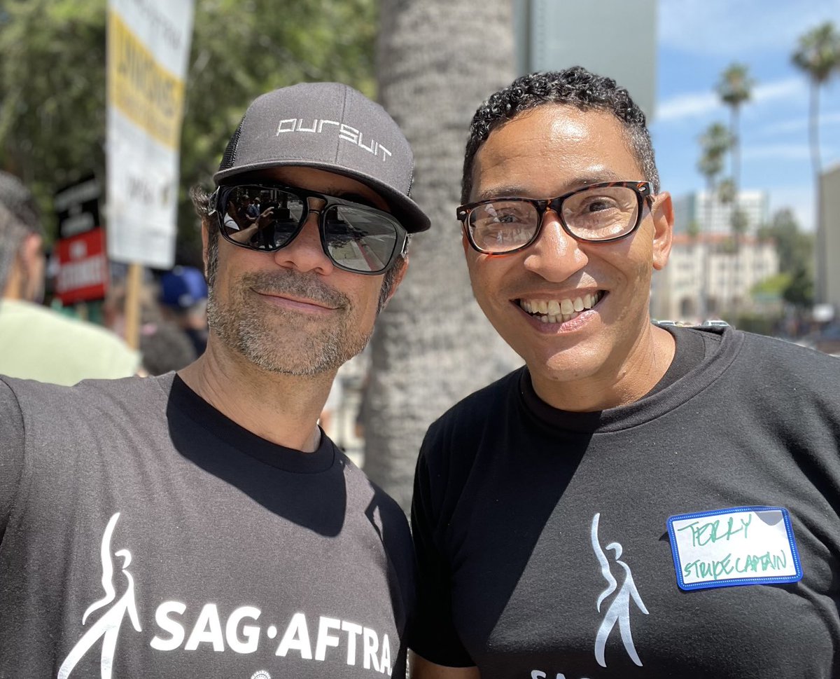 Thank u, Terry Wilkerson, all other ⁦@sagaftra⁩ Captains & all the support from @WGA ⁦@IATSE⁩ & other brother/sister unions for walking w/ us. Looking forward to seeing u all back on set, video village, crafty, base camp, catering, post, ADR & production offices.
