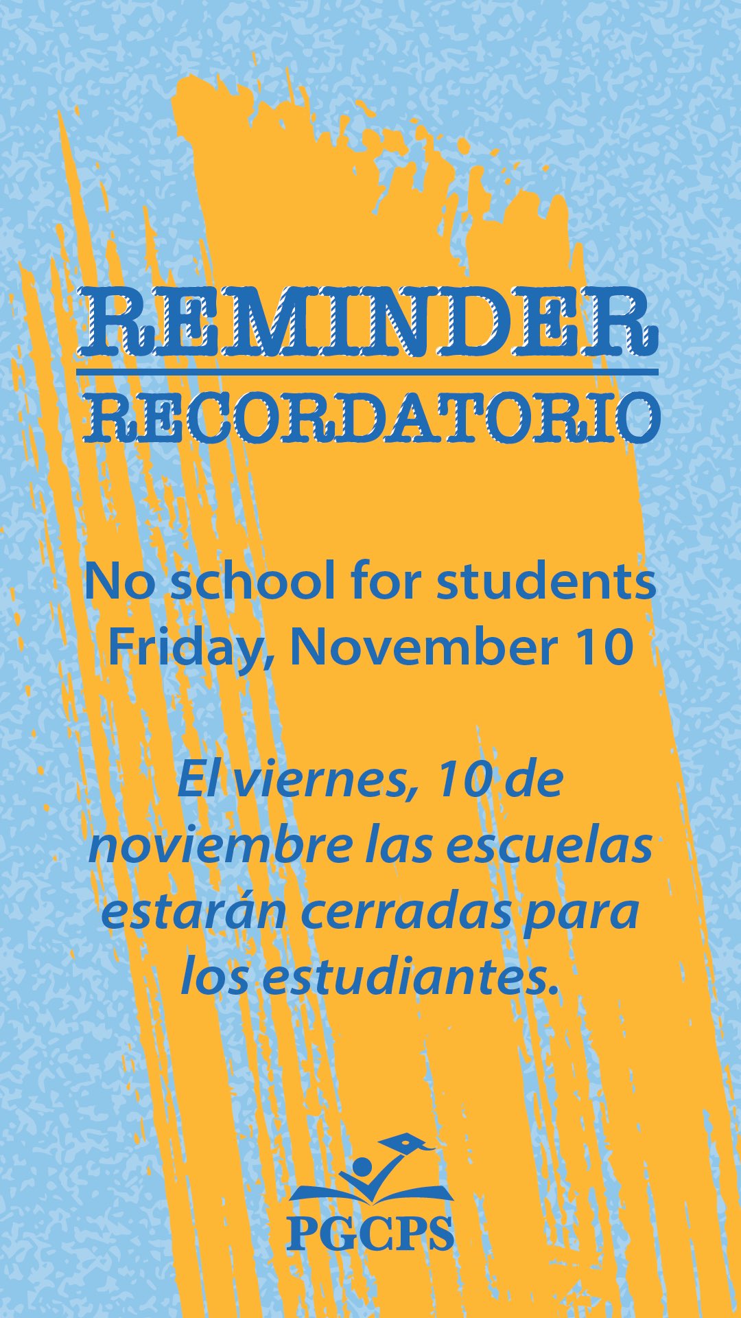 REMINDER/RECORDATORIO