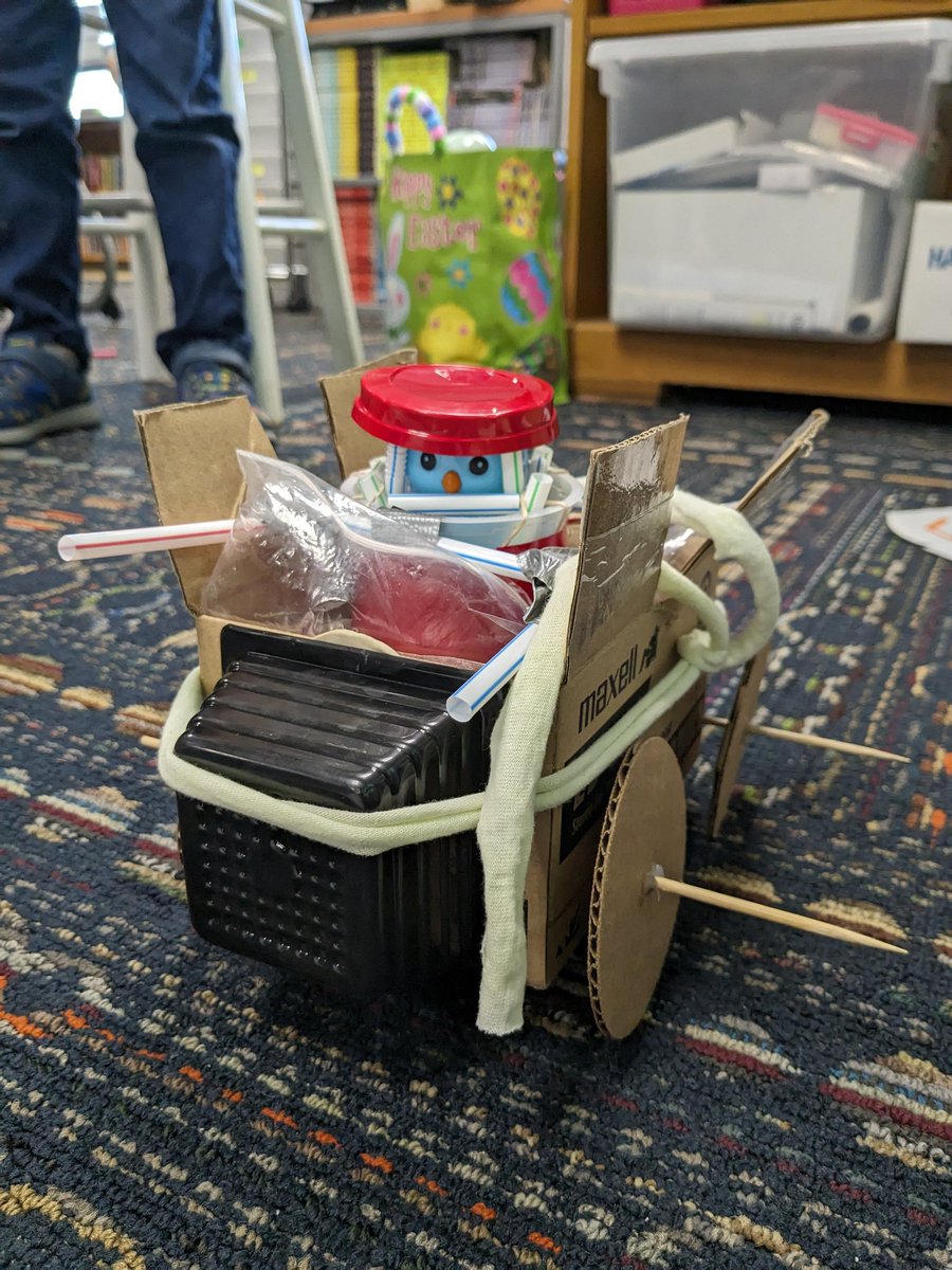 #partyof12 worked wonders to get their cars ready for tomorrow's big crash. Groups designed a "safe" car, built it, tested it, compared observations, and went back to the drawing board to redesign their car in today's preliminary crashes!