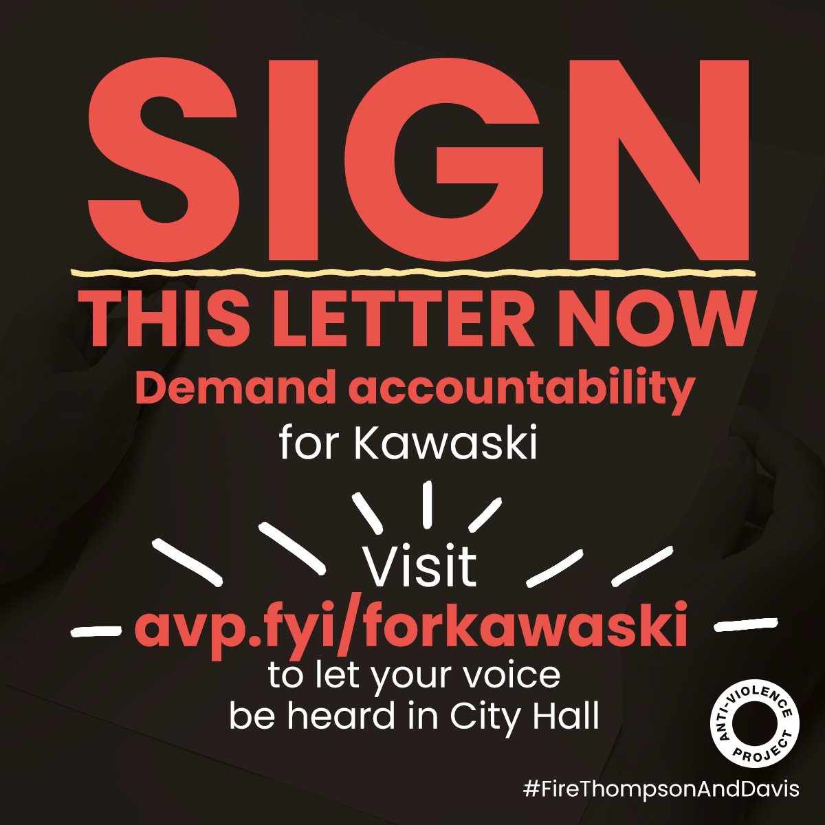 The Trawicks need everyone who cares about making New York City safer to stand with them. Take action for Kawaski Trawick and follow this link and make your voice heard. #FireThompsonAndDavis avp.fyi/forkawaski