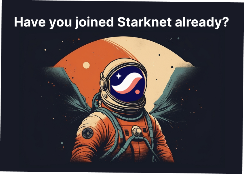 Have you joined <a href="/Starknet/">Starknet (Privacy arc) 🥷</a> already???
Let's join!
discord.gg/qypnmzkhbc
#discord #Starknet #CryptoNews #blockchain