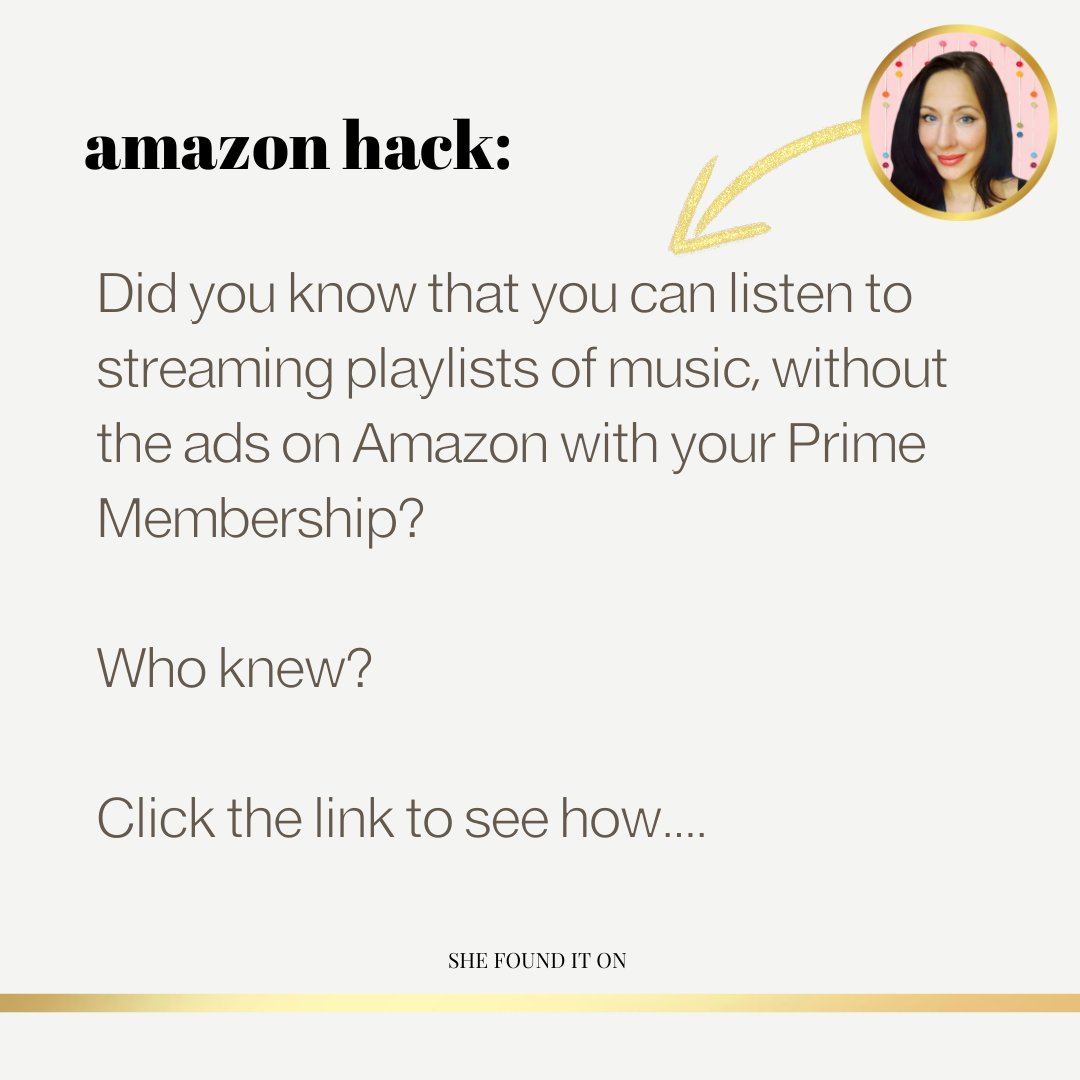 SheFoundItOn's tweet image. 🎵 Did you know that you can listen to streaming playlists of music, without the ads on Amazon with your Prime Membership. 🎧

Listen To Amazon Music Here:
amzn.to/3j379ST

#amazonhack #shefounditon #savemoneyonamazon #amazoninspire #amazonmusic