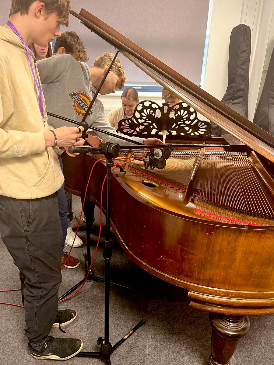 Well done to our A level tech students who were learning how to record piano today.